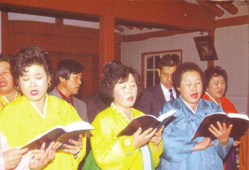 Worship at a South Korean church