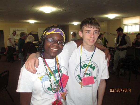 Page 4 TWO ST. ANNE S YOUTH ATTEND HAPPENING #36 CHILDREN S ORANGE BUCKET CHALLENGE Poni Lejukole and Jared Baker attended Happening #36 the weekend of March 28-30 at St.