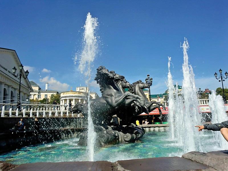 This is the mid Siberian railway, which was built between 1893 and 1898 crossing the great rivers Ob and Yenisei. It is the half way point on the Moscow to Beijing Trans-Mongolian line. Moscow. Alexander Horse Fountains Moscow.
