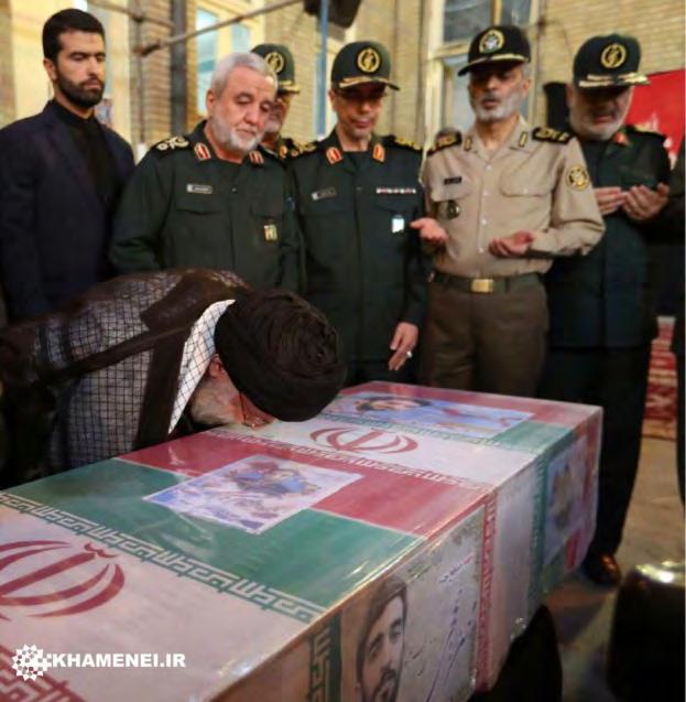 4 Khamenei kissing Mohsen Hojaji s coffin (the official website of the Supreme Leader of Iran, September 27 2017).
