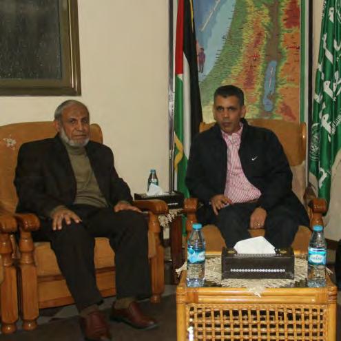 The delegation also met with senior Hamas figure Mahmoud al-zahar at his home in western Gaza City; Khaled al- Batash, a member of the PIJ's political bureau; and Jamil Muzher, a member of the
