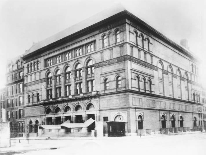 Carnegie Hall on the day of its opening, May 5, 1891. Ó CORBIS. direct competition with each other s level of giving throughout their later years.