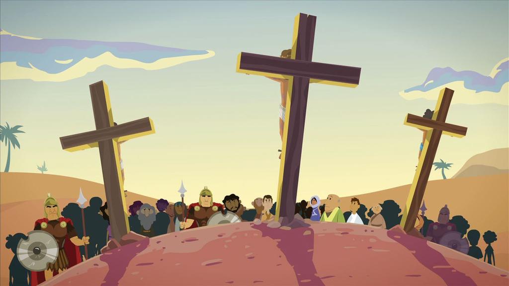 Jesus dies on the cross for