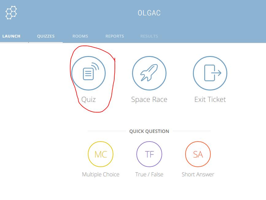 קיימות שלוש אפשרויות להפעלת פעילויות הפעלת חידון/שאלון שהוכן מראש,)Quiz( הפעלת שאלה מיידית Questions( )Quick או חידון תחרותי בין צוותים Race(.