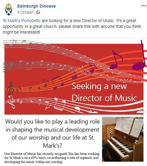 We are also keen to share anything you post, such as your good news, vacancies, or just pictures of your church and its people, giving your stories a much wider