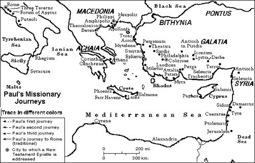 168. Now, beginning in Antioch in Syria, draw a line on this map, and map out the route they took using the cities you just identified. 169.