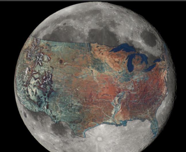 Our moon is roughly 238,000 miles from the earth, is ¼ the