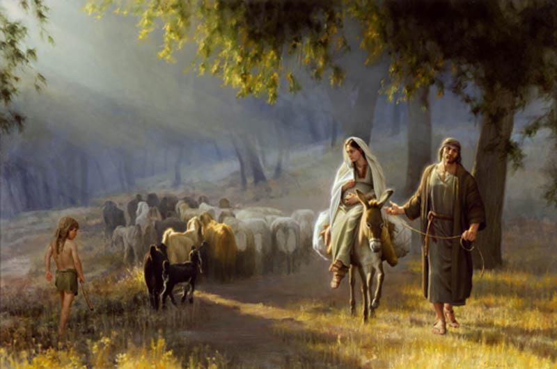 Luke 2:4, 5, 7 And Joseph also went up from Galilee, out of the city of Nazareth, into Judaea, unto the city of David, which is