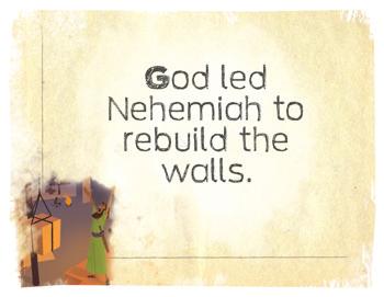 Some men who lived nearby were angry about the walls being rebuilt. They did not like God s people, and they did not want them to have new walls to keep them safe. The men made fun of God s people.