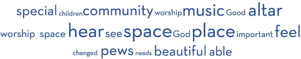 to the space would better enhance your worship experience and aid in more meaningful engagement?