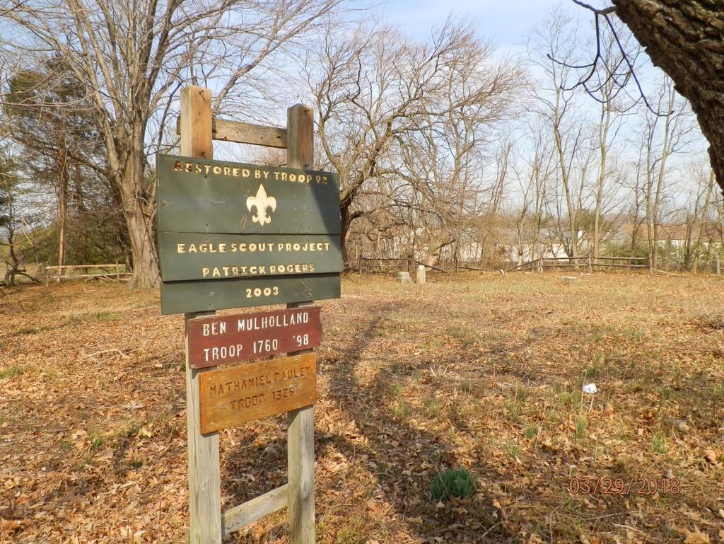 5. Cemetery sign at