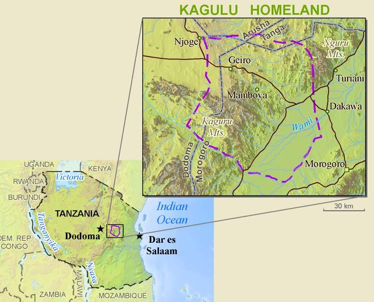 People and Language Detail Report Profile Year: 2004 Language Name: Kagulu ISO Language Code: kki The Kagulu of Tanzania The Kagulu live in a relatively small geographical area of central Tanzania,