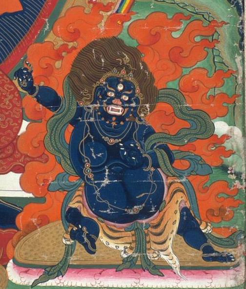 In Buddhist art, a bodhisattva may appear in divine form wearing crowns and jewels, as an ordinary human, or even as a animal.