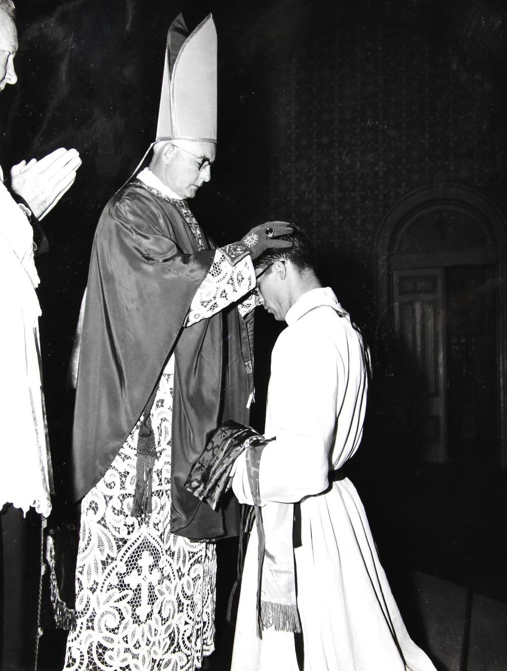 Ordination to the Priesthood Russ made it through his theology classes and was ordained a subdeacon by Bishop McGucken in 1961 in the Menlo Park seminary chapel.