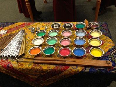 the opening ceremony for the making of the sand mandala Founder