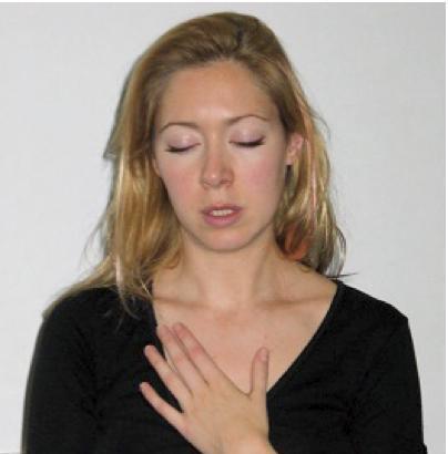HRM - The Practice Rhythmic Breathing: Once you can feel either your pulse or your heartbeat, use that as a counting rhythm.