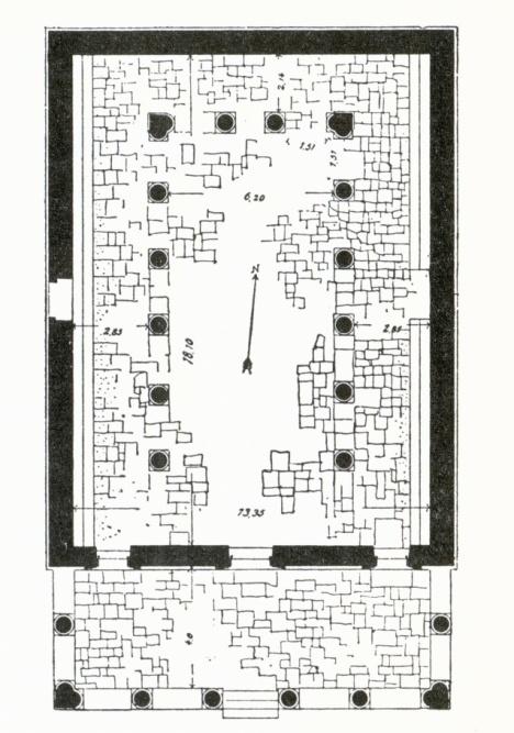 ) Floor plan: Bar am Synagogue, Galilee (3 rd century, A.D.