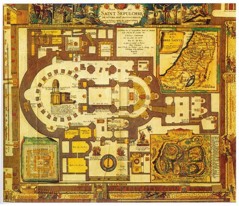 Floor plan: Church of the Holy Sepulchre, Jerusalem (4 th century, A.D.