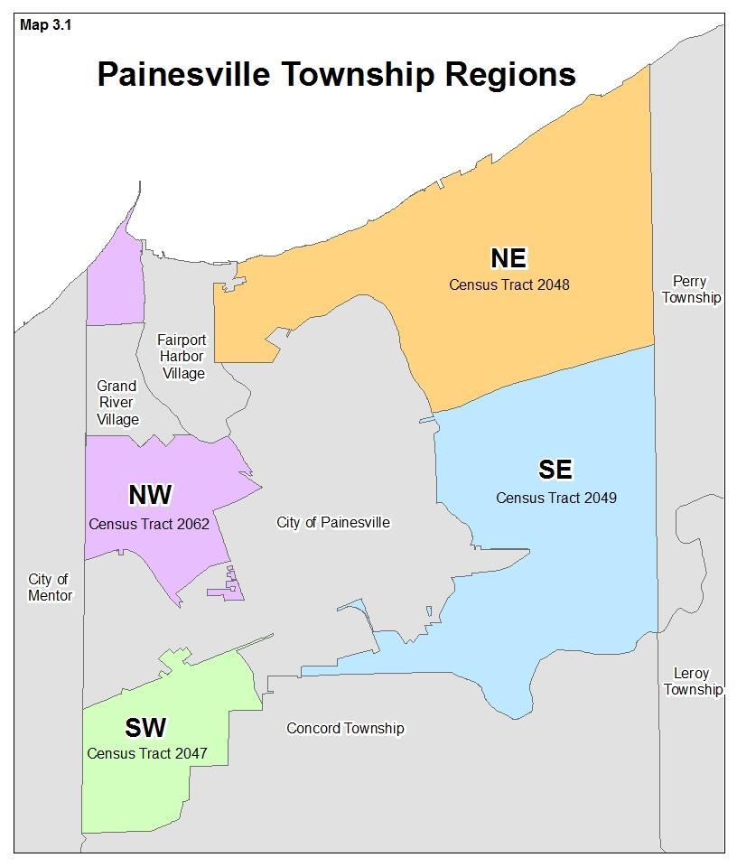 3 Background 3.1 Geography and Geology Location Painesville Township, Ohio, is an unincorporated community located in the northern central region of Lake County.