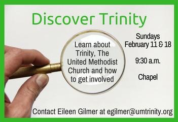Discover Trinity By Eileen Gilmer, Associate Pastor Did you make any New Year s resolutions?