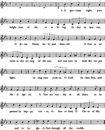 Congregation hymn O Gracious Light Hymnal S 60 Psalm 1 BCP p.