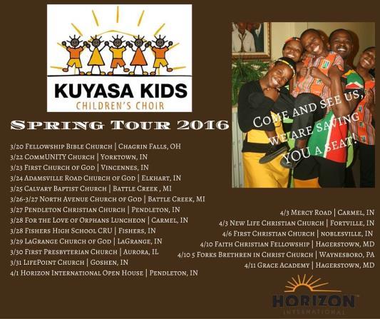The Kuyasa Kids are heading our way again! We are thrilled to be a part of their itinerary!