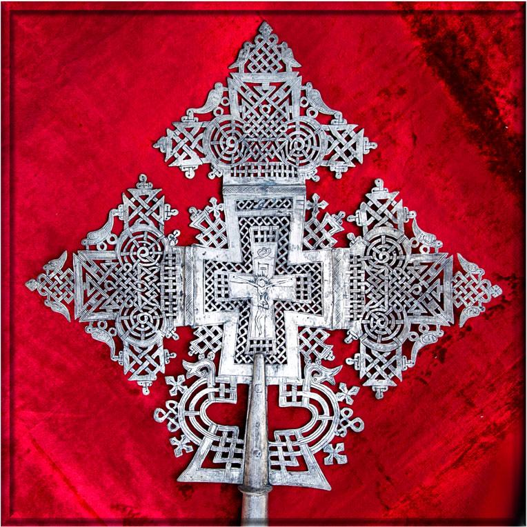 The other is the large, ornate silver Ethiopian Coptic cross we carry in procession during the liturgical seasons of Advent, Christmas and Easter.