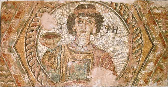 THE BEJEWELLED LADY OF SINOPE 923 Fig. 2 Female bust mosaic inscribed Tryphe set in a medallion.