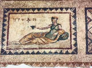 924 Füsun TÜLEK Fig. 3 Reclining tryphe mosaic. Antioch. House of the Drunken Dionysus. Hatay Archaeological Museum display Fig. 4 Tryphe mosaic found in Antioch, House of Menander, House 1, Room 13.