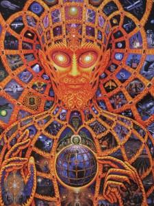 Artist Alex Grey If the Christ infuses my whole person, mind as well as heart, the cosmos of wisdom, with all its forgotten truths, will dwell in me whether I like it or not; for Christ is the cosmic