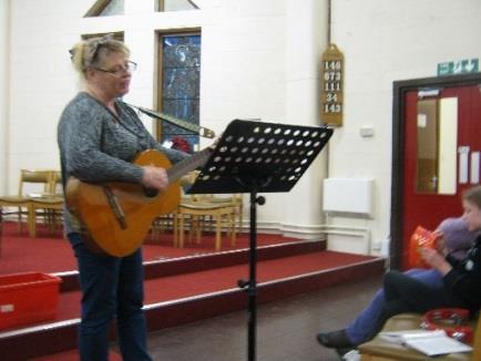 Valerie and Helen led the celebration part of the afternoon with a story about Jesus at a festival in Jerusalem and people having to light lamps at night to see.