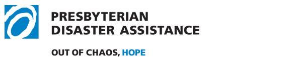 Give today to help Presbyterian Disaster Assistance bring hope & healing to Texas