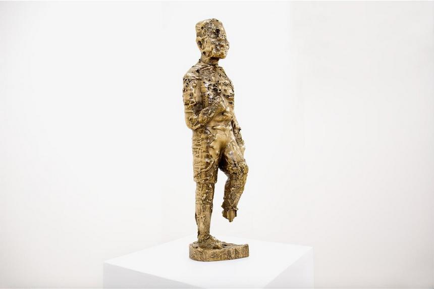 Sanford Biggers, For Michael, 2015, bronze. Credit: Sanford Biggers and David Castillo Gallery.