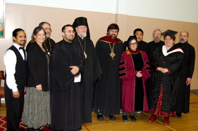His Grace, Bishop DAVID with Graduates and seminary staff.