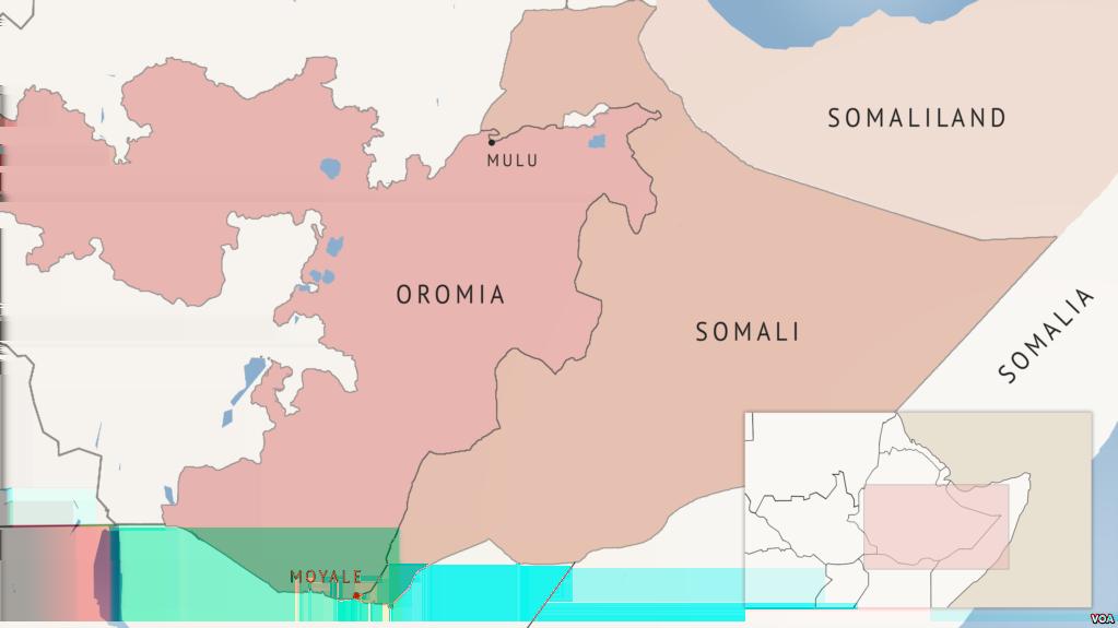What s Driving Clashes Between Ethiopia s Somali, Oromia Regions? September 29, 2017 1:14 PM Salem Solomon A map of Ethiopia s Oromia and Somali region.