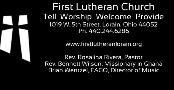 First Lutheran Thursday, December 6 6:00pm Handbell Choir 7:00pm First Choir Saturday, December 8 10:00am First Choir Sunday,