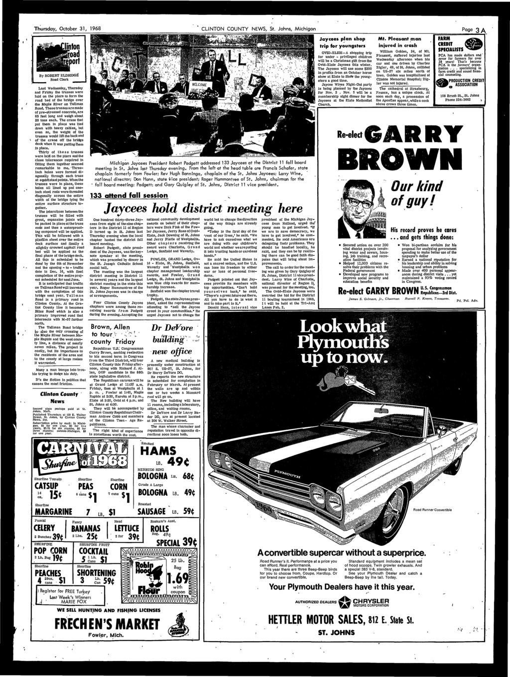 Thursday, October 31, 1968 CLINTON COUNTY NEWS, St.