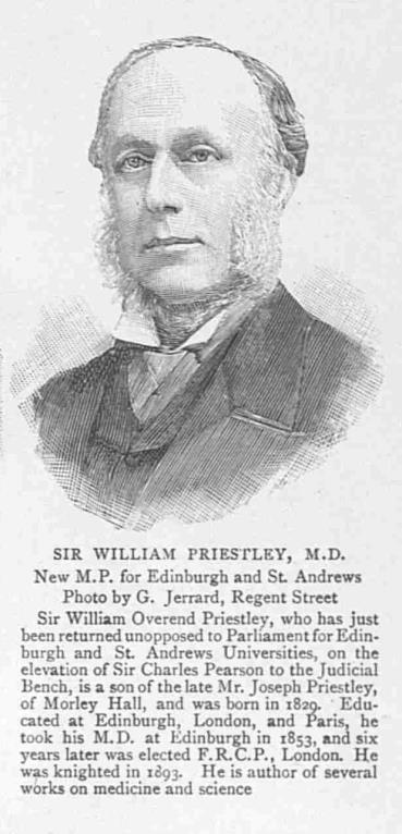 Percival s grandfather, a wool merchant also called Joseph Priestley, was a great nephew of the famous scientist.