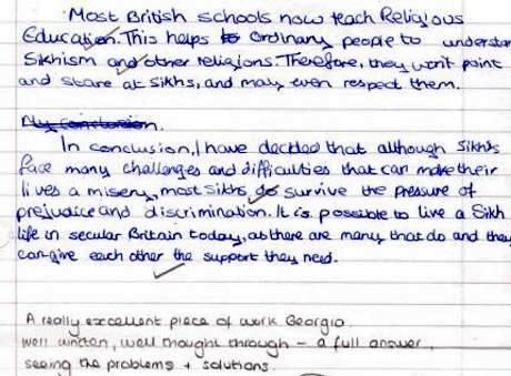 Commentary This pupil is working at a level 6+ for Attainment Target 1 as there is a clear explanation as to how being a Khalsa Sikh impacts on a Sikh way of life differently from a non-khalsa Sikh.