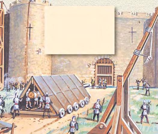 Siege Tower had a platform on top that lowered like a drawbridge