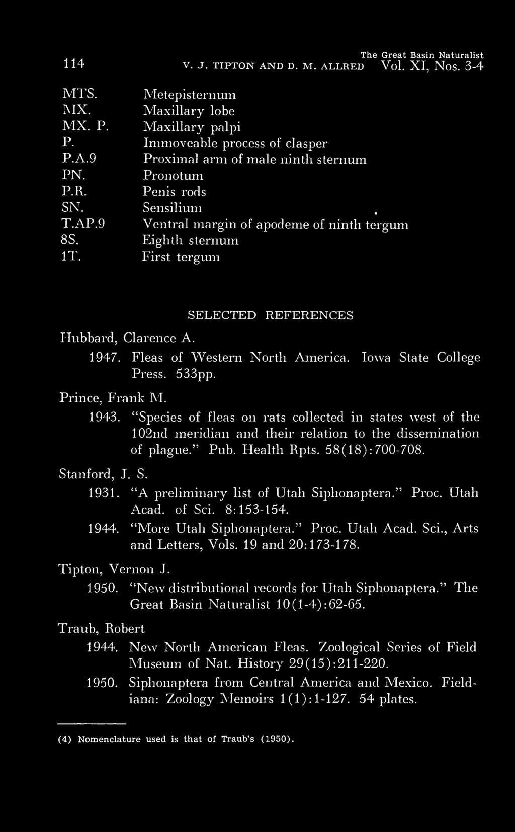 Fleas of Western North America. Iowa State College Press. Prince, Frank M. 533pp. 1943.