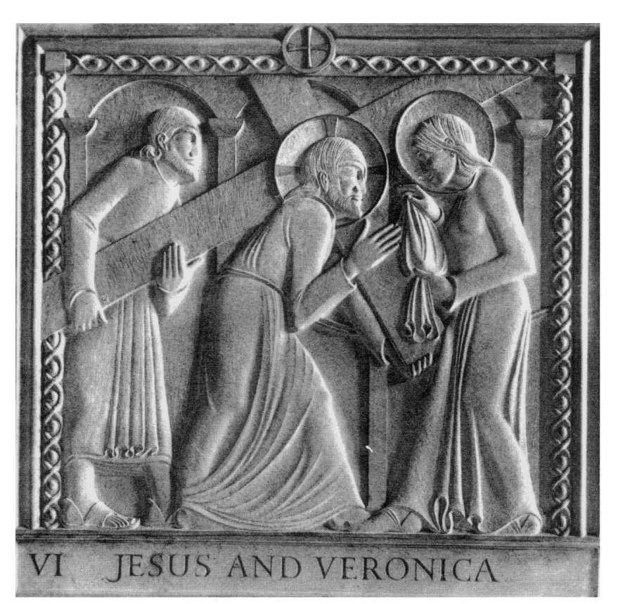 SIXTH STATION VERONICA WIPES THE FACE OF JESUS R/.