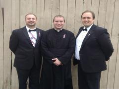 4th Degree News Council 5453 congratulates our newest 4th Degree members who recently attended an exemplification in Ohio: Brothers Dustin Reed (left) and Terry Eibel (not pictured), Father Michael