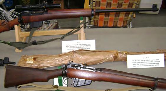 brought out his examples (above left) of the British Lee-Enfield Number 4 Series Rifles including rare