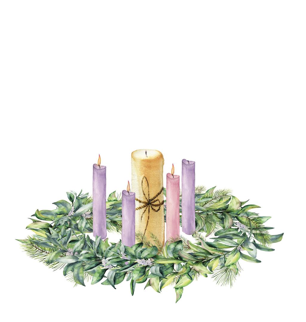 The Steeple The Season of Advent The Advent Wreath Joy The advent wreath is a tradition that symbolizes the passage of the four weeks of Advent.