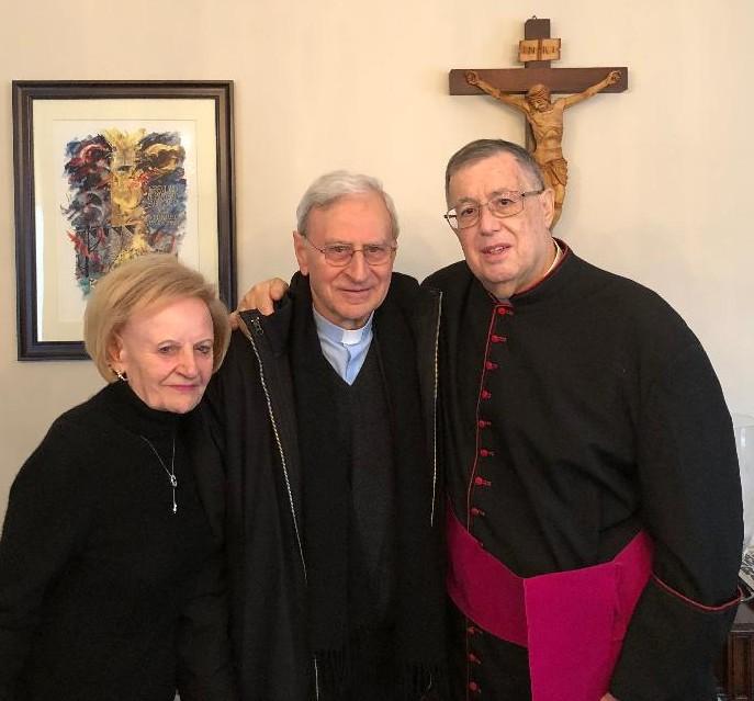 Father was visiting his sister, Claudia Morelli, a parishioner, as well friends and family