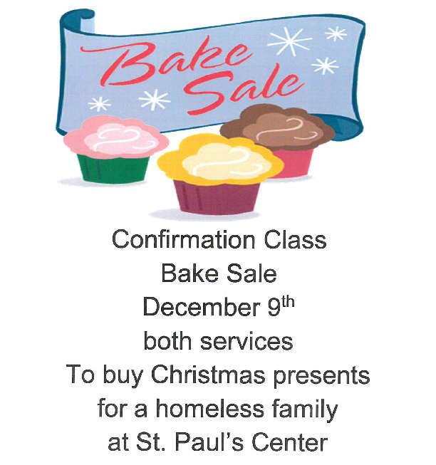 BAKE SALE TODAY! ANNUAL MATCHING FUNDS CAMPAIGN The Matching Funds Drive is to Help the Local Needy.