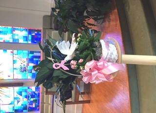 These beautiful flower arrangements were on display during worship in October.