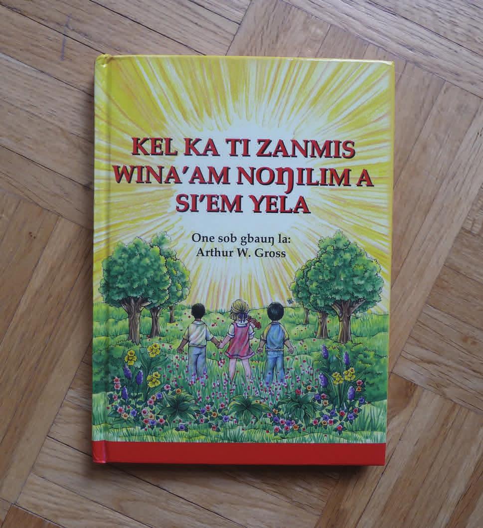 IT LOOKS DIFFERENT BUT IT S REALLY THE SAME This is the cover of the recently translated familiar book A Child s Garden of Bible Stories Pastor Nicholas Salifu has finished translating it into the