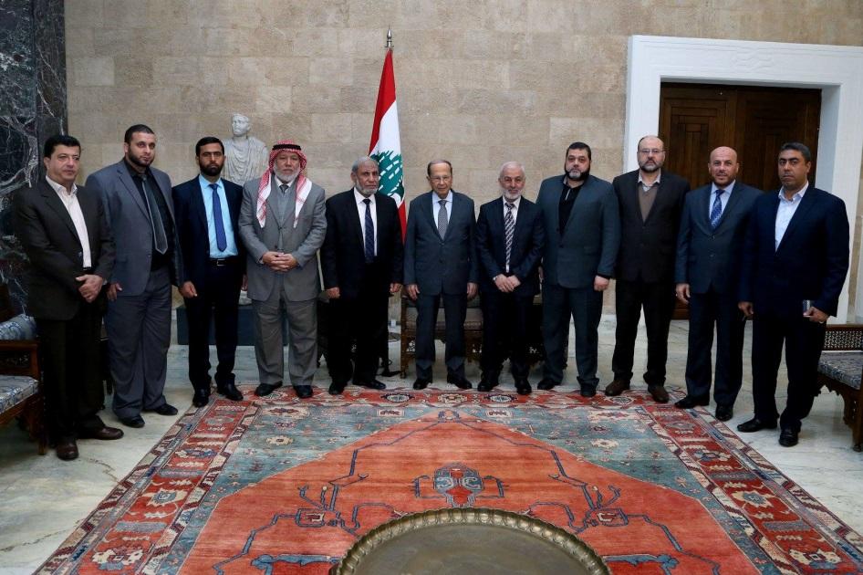 5 Hamas delegation meets with the Lebanese president (to the